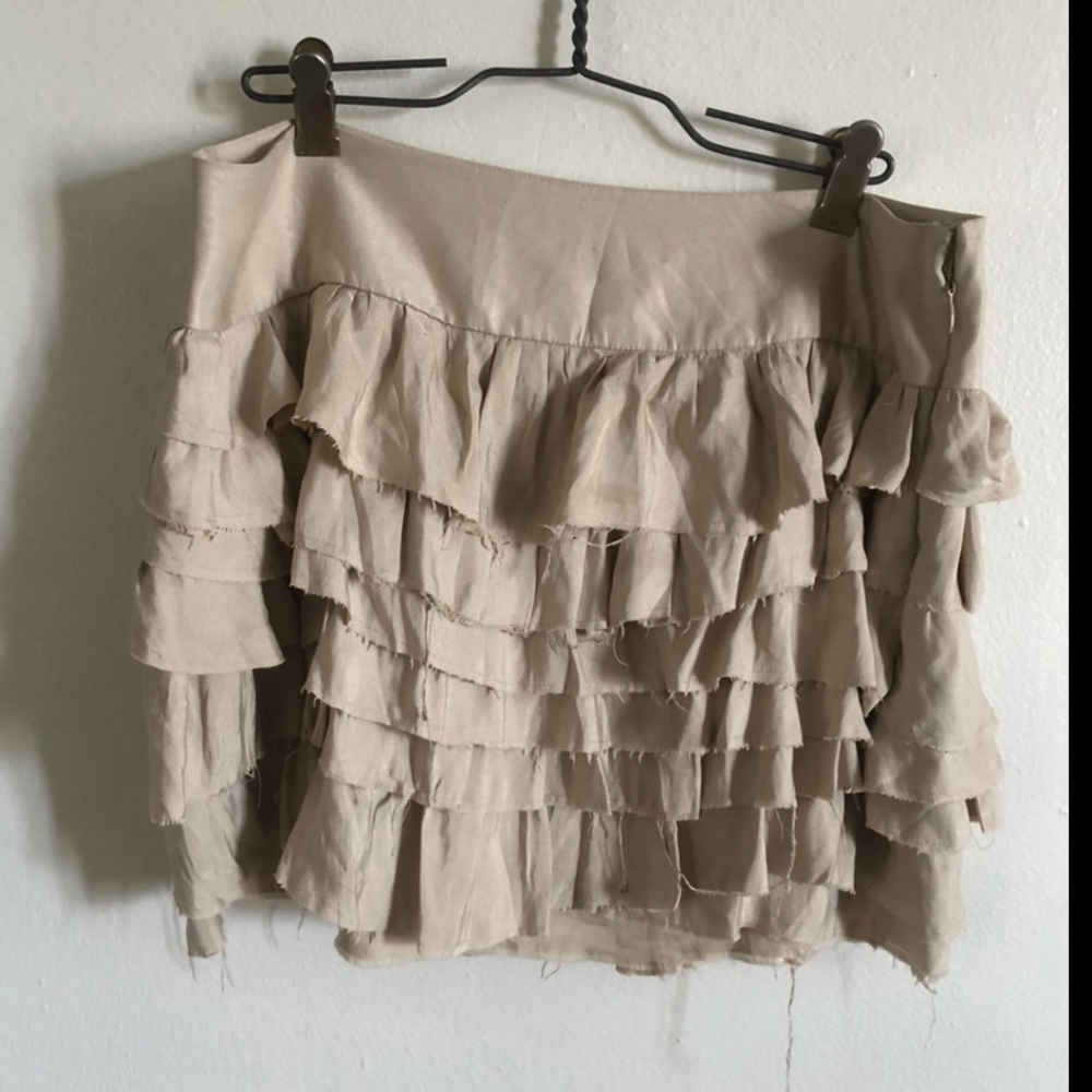 Express frayed ruffle skirt